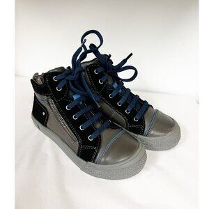 Hoo Howard Boy’s lace high top sneaker Side Zipper Sz 29 US Sz 11.5